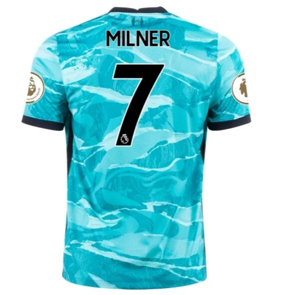 Liverpool Away Kit Soccer Jersey JAMES MILNER #7 2020/21